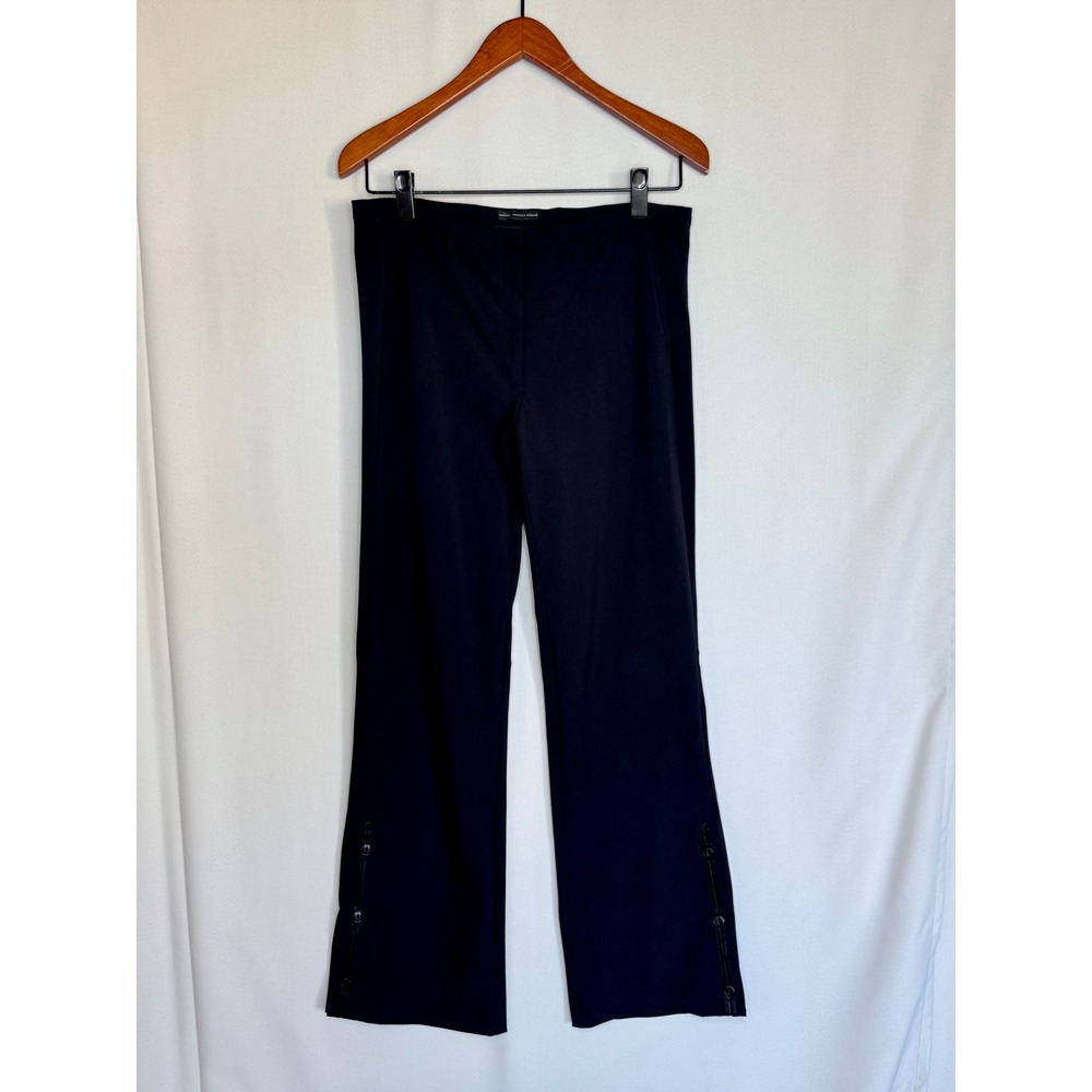 Vintage MARITHE+FRANCOIS GIRBAUD Black Nylon Low Rise Flare Leg Pants Size 30